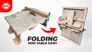 DIY Portable and Folding Mini Table Saw from a Circular Saw Perfect for Small Workshops [upl. by Ahsille]