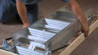 Werner Aluminum Attic Ladder  Long Installation Video [upl. by Elegna432]