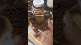 Eggless chocolate muffins with nutella centres 🍫🧁🥀 chocolatemuffins viralshorts [upl. by Ylyl]