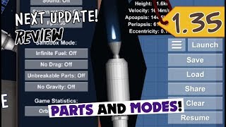 NEXT NEW UPDATE 13514  PARTS MODES and MORE • Spaceflight Simulator 🚀 SFS [upl. by Ollehcram474]