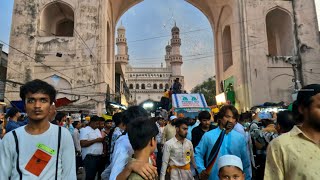 HYDERABAD Charminar INCREDIBLE Walking Tour at EVENING INDIA [upl. by Yentuoc460]