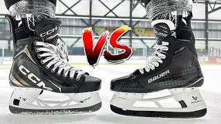 Bauer Shadow Skates VS CCM XF Pro Hockey Skates review  Which ELITE skates are better [upl. by Niamart]