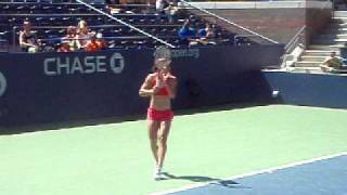 Andrea Petkovic 2011 US Open Practice [upl. by Sidnala851]