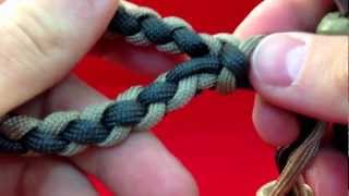 Paracordist How to Make a Four Strand Round Braid Loop  w 4 strands out [upl. by Demp801]