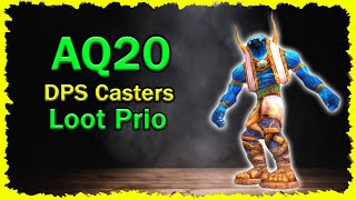 AQ20 Loot Prio for DPS Casters  Wow Classic Guide [upl. by Vokay]