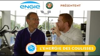 L’éneRGie des coulisses 2  Kiné saute pas n’est pas kiné   RolandGarros 2016 [upl. by Takakura]