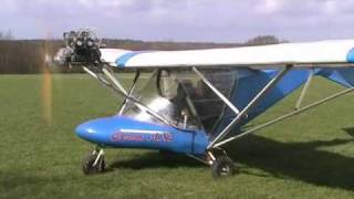 Fly the AX3 Rosies AX3 Microlight Aircraft Starts and Takes Off [upl. by Nisa]