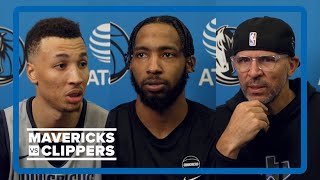 Dante Exum Derrick Jones Jr Jason Kidd  Mavs vs Clippers Game 1 practice interviews [upl. by Nonnaer446]