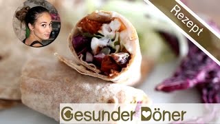 Döner selber machen  gesundes Yufka Rezept  Fast Food  Wenig Kalorien [upl. by Leonteen71]