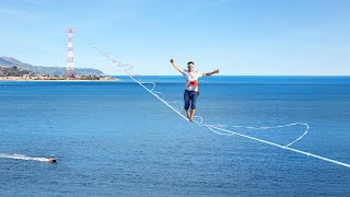 World Record Longest Slackline Attempt [upl. by Cranston]