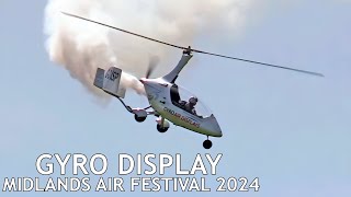 Calidus Autogyro  Gyro Air Displays  Midlands Air Festival 2024 [upl. by Nauqram]