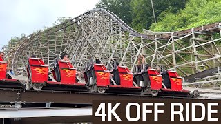 Lightning Rod LAUNCHED WOODEN COASTER 4K OFF Ride POV Dollywood Pigeon Forge TN [upl. by Adnowat98]