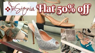 flat 50 off on insignia luxury shoes collection 2024  block heels high heels slippers [upl. by Pytlik]