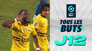 Tous les buts de la 12ème journée  Ligue 2 BKT  20232024 [upl. by Idnir]