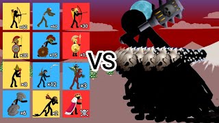 All stick figures vs mega giant  final boss  stick war legacy imparatoroyuncukaplana419 [upl. by Randie]