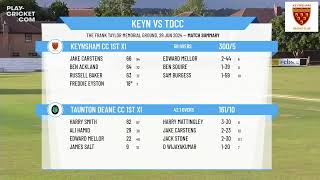 Keynsham CC 1st XI v Taunton Deane CC 1st XI [upl. by Trik]