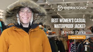 Best Womens Waterproof Jacket for CasualAround Town  The Didriksons Anette Parka [upl. by Lerad]