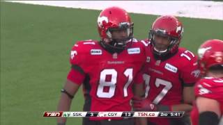 CFL WSF Drew Tate Finds Jabari Arthur for 38Yard TD  November 11 2011 [upl. by Acirdna]