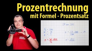 Prozentrechnung mit Formel  Prozentsatz berechnen  Schritt für Schritt  Lehrerschmidt [upl. by Emiline]