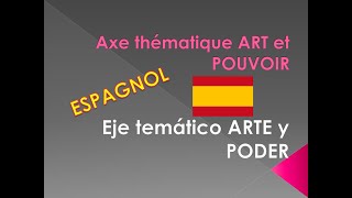 ESPAGNOL Axe thématique ART et POUVOIR [upl. by Jessabell]