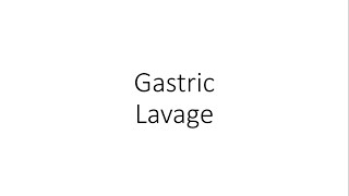 Gastric Lavage  Toxicology FMT [upl. by Ellinger]