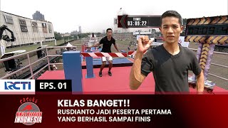 KELAS Rusdianto Peserta Pertama Yang Berhasil Finis  SASUKE NINJA WARRIOR INDONESIA  PART 2 [upl. by Sharman]