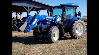 New Holland Workmaster 75  feeding hay on Christmas day [upl. by Miguela]