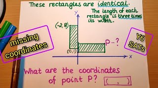 Calculating missing coordinates of shapes on a coordinate grid  Year 6 SATs Maths reasoning [upl. by Aninat898]