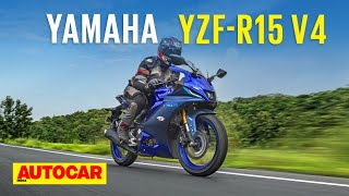 2021 Yamaha R15 V4 review  V4 vendetta  First Ride  Autocar India [upl. by Newob]