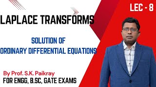 Solution of differential Equation ODE  by Laplace Transforms  Application of Laplace Trans  SKP [upl. by Lynnet655]