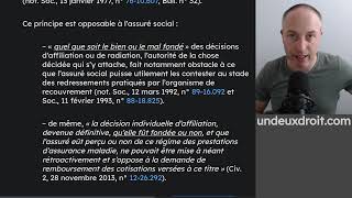 Lautorité de la chose décidée et la non rétroactivité en droit de la sécurité sociale [upl. by Ching]