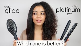 GHD GLIDE VS GHD PLATINUM PLUS ON CURLY HAIR  HONEST REVIEW [upl. by Eckhardt]