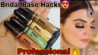 How to Parlor Secret Bridal Base Hacks 😍  LA girl Pro Concealer Makeup Tips and Tricks [upl. by Adikam968]