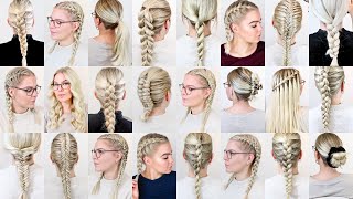 28 Easy Hairstyles  How To Braid Your Hair  Simple Braided Hairstyles For Complete Beginners [upl. by Namar]