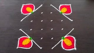 6x6 rangoli  thipkyanchi rangoli  festival muggulu  diwali rangoli [upl. by Naletak]