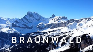 Braunwald Panoramaweg  Winterwandern in Braunwald Kanton Glarus Schweiz [upl. by Ganiats]