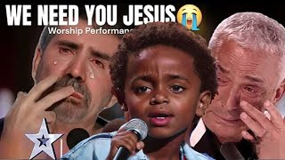 incredible 10 Year old kid Singing Holy Forever song on agt [upl. by Haissem641]